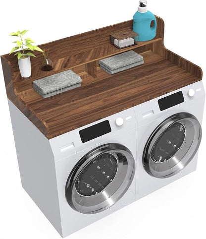 2-Tier Washer Dryer Countertop, Wood Laundry Countertop by Tup
