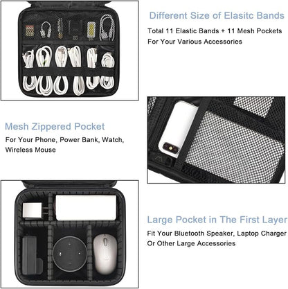 MATEIN Cable Organizer Bag, Travel Electronic Storage Cord Organizer Box | Tech - Image 4
