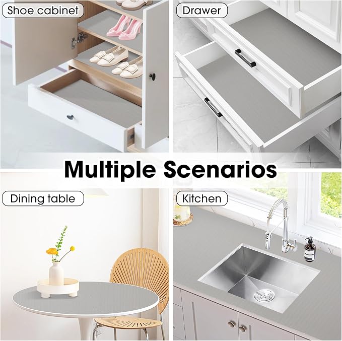 Drawer and Shelf Liner, Non-Slip Kitchen Cabinet Liners Non-Adhesive Thick - Image 9