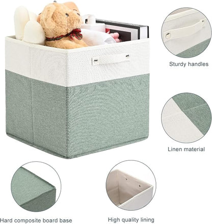 FinishingBo 13x13x13 Storage Cube Bins 6 Pack, Cube Shelf Baskets | Foldable - Image 3