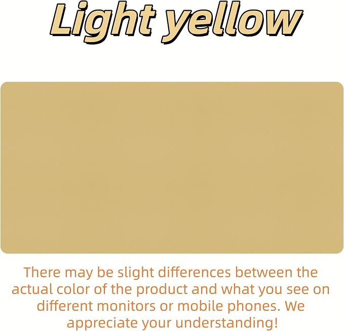 Bloss Light Yellow Desk Mat 31.5"x15.7", Desk Matt - Image 5