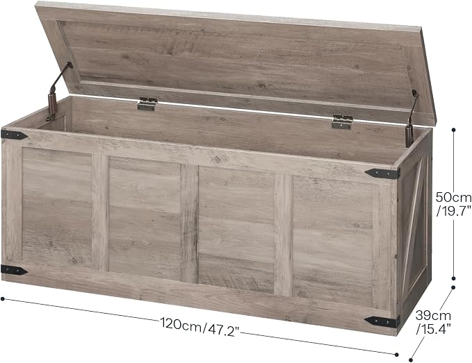 HOOBRO Storage Bench, 47.2”Toy Box Organizer - Image 3