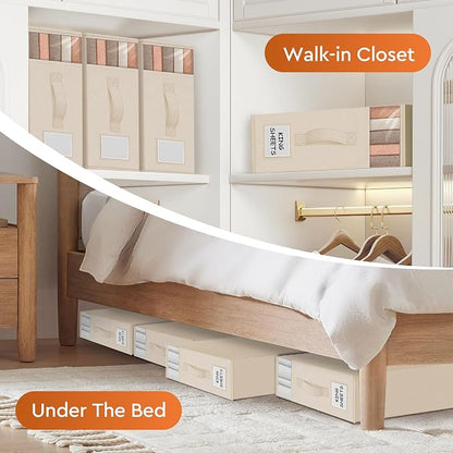 StorageTastic 2 Pack Bed Sheet Closet Organizers and Storage, Sturdy Foldable - Image 6