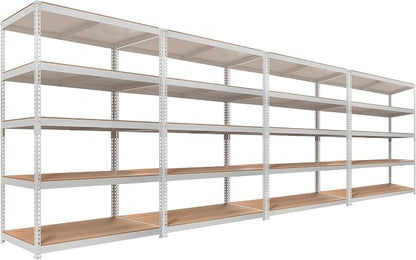 HOMEDANT 5 Tier Storage Shelves Adjustable Laminated Boltless Garage Metal by TheBestOrganizingSolution