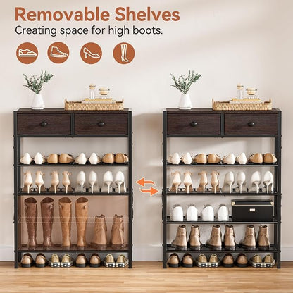 Shoe Rack for Entryway, 5 Tier Shoe Organizer - Image 7