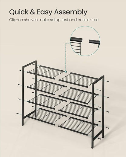 SONGMICS Metal Shoe Rack, Free Standing Shoe Organizer - Image 7