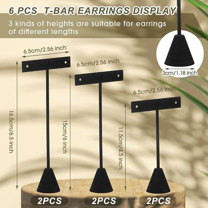 Marsui 6 Pcs Earring Display Set T Bar Earring Display Stand - Image 2