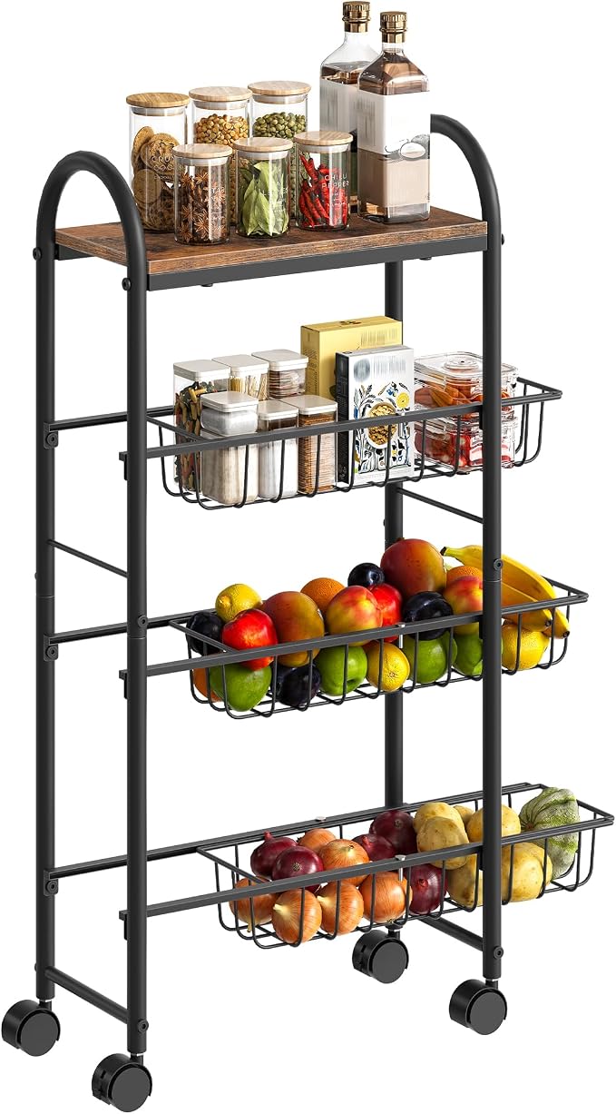 CHOEZON Slim Storage Cart, Storage Shelf on Wheels, Storage Rack - Image 7