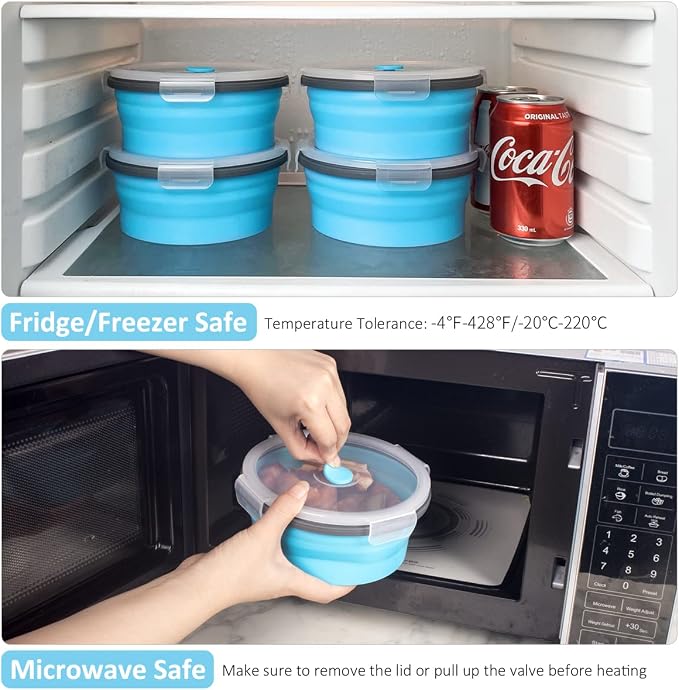 Collapsible Food Storage Containers Round - Image 6