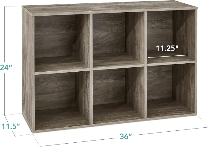 Best Choice Products 6-Cube Storage Organizer, 11in Shelf Opening, Display Shelf - Image 3