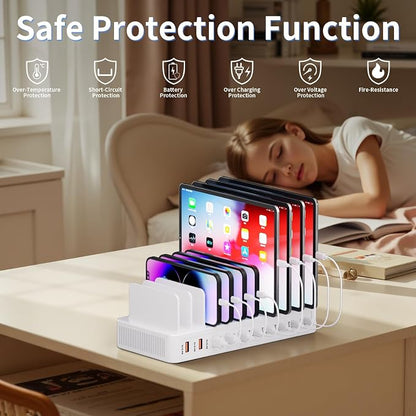 60W Charging Station for Multiple Devices, 10-Port USB Fast Charging Station - Image 3