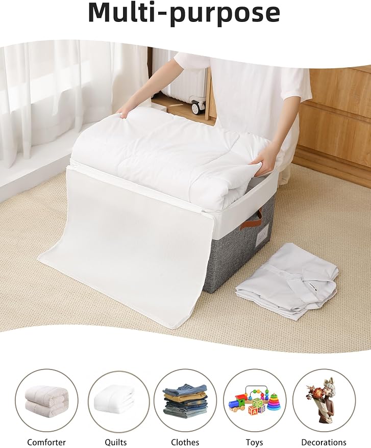Reinforced LARGE Blanket Storage Baskets - Image 5