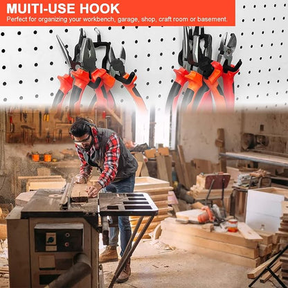 12-Piece Pegboard Hook Set for Drills, Accessories, Tool Utility Garage or - Image 8