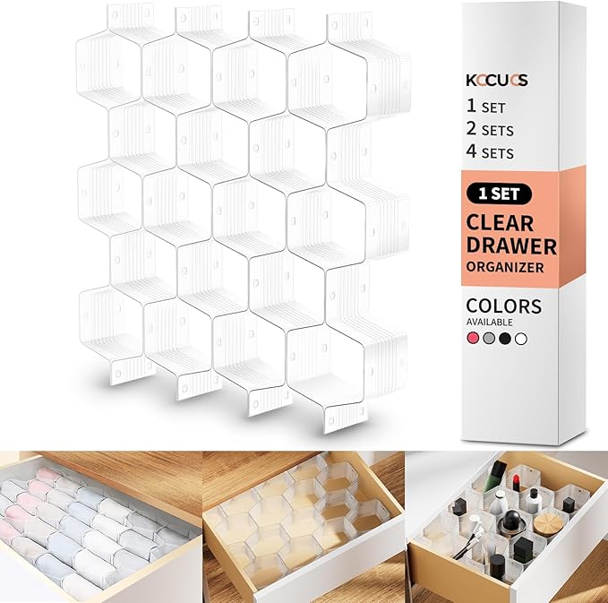 Honeycomb Separator Adjustable Drawer Organizer Divider by Kocuos+
