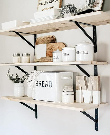 8-Pack 7 Inch Heavy Duty Shelf Brackets, Large Floating Wall Bracket - Image 6