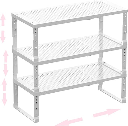 Metal Stackable Expandable Storage Shelf by HOMEPAGE