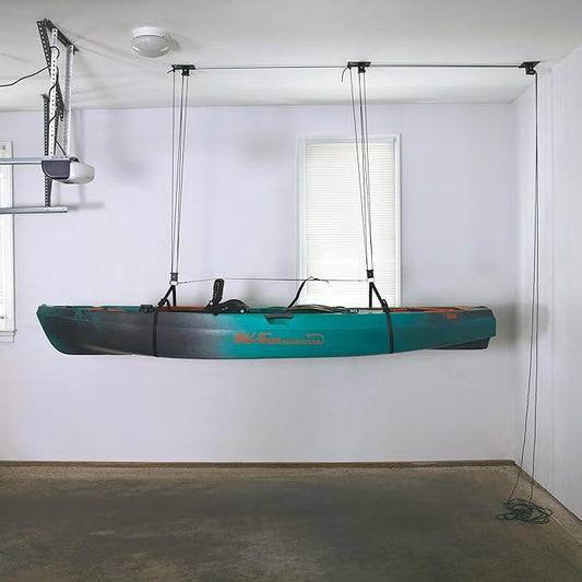 Teal Triangle Heavy Duty Elite Kayak Hoist, Easy-Lift Garage Pulley System by TealTriangle