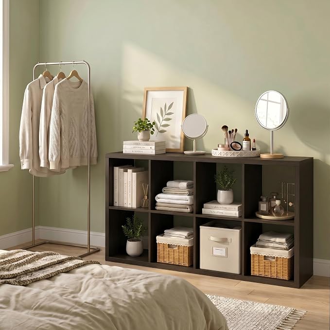 CTESNE【Wooden Thick Frame 8 Cube Storage Organizer Shelf - Image 8