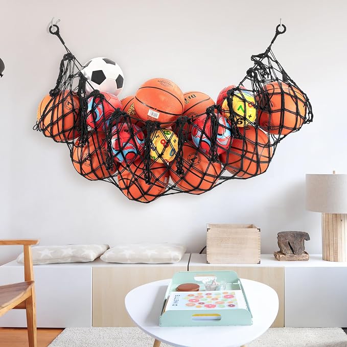 Sports Ball Storage Net, Hanging Basket Organizer Net - Image 3