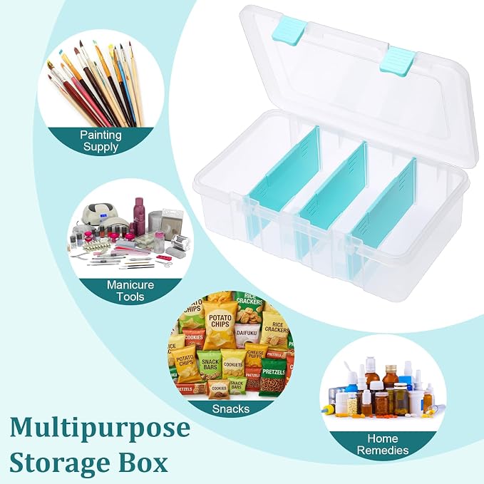 BTSKY Clear Plastic Dividing Storage Box - Image 7