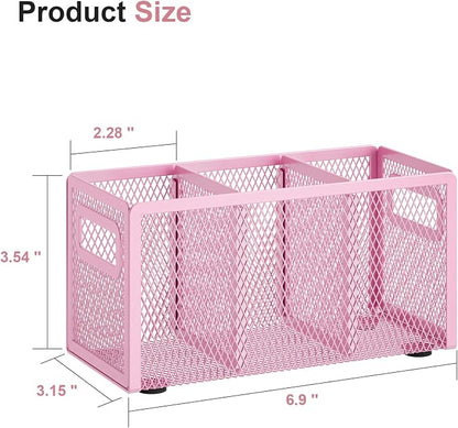 Marbrasse Mesh Pen Holder for Desk, Pencil Holder Desk Organizer 3 Adjustable - Image 2