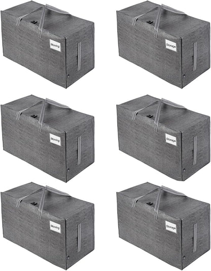 VENO 6 Pack Moving and Storage Bags, Heavy Duty, Alternative to Moving Boxes by Veno