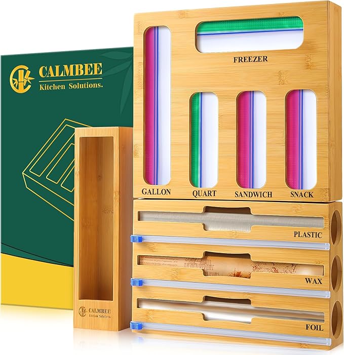 Calmbee 9 in 1 Bamboo Storage Bag Organizer by Calmbee