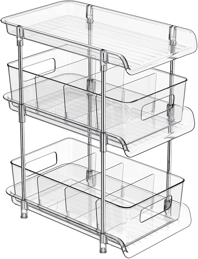 3 Tier Clear Bathroom Organizer by XIANKE