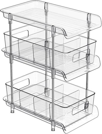 3 Tier Clear Bathroom Organizer by XIANKE