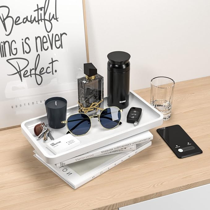 Weenson Bathroom Vanity Tray for Countertop Toiletries Makeup Decor Perfume - Image 4