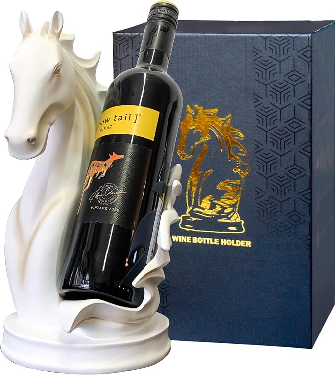 Wine Bottle Holder Wine Racks Tabletop Horse Statue as Home Kitchen Wine Cellar by YINGAVERSAI