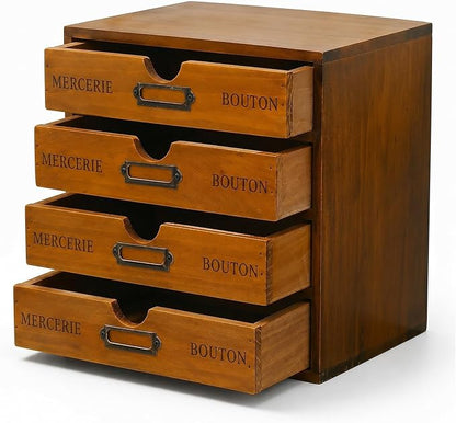 Modular Stackable Apothecary Cabinet 4 Drawer Desk Organizer by PrimoSupply