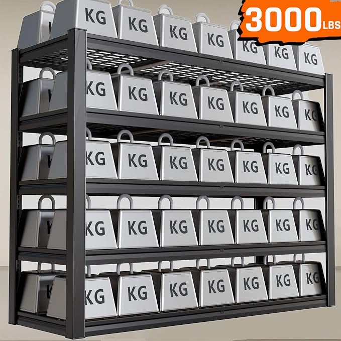 27" D Storage Shelves, Garage Shelving Heavy Duty Metal Adjustable Garage - Image 6