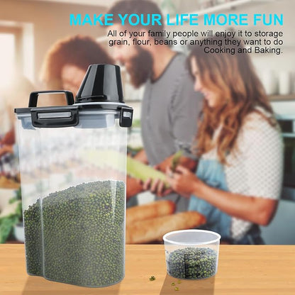 Uppetly Rice Airtight Dry Food Storage Containers, BPA Free Plastic Storage Bin - Image 5