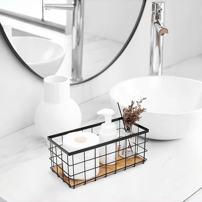 TIEYIPIN Black Metal Wire Storage Baskets - Image 8