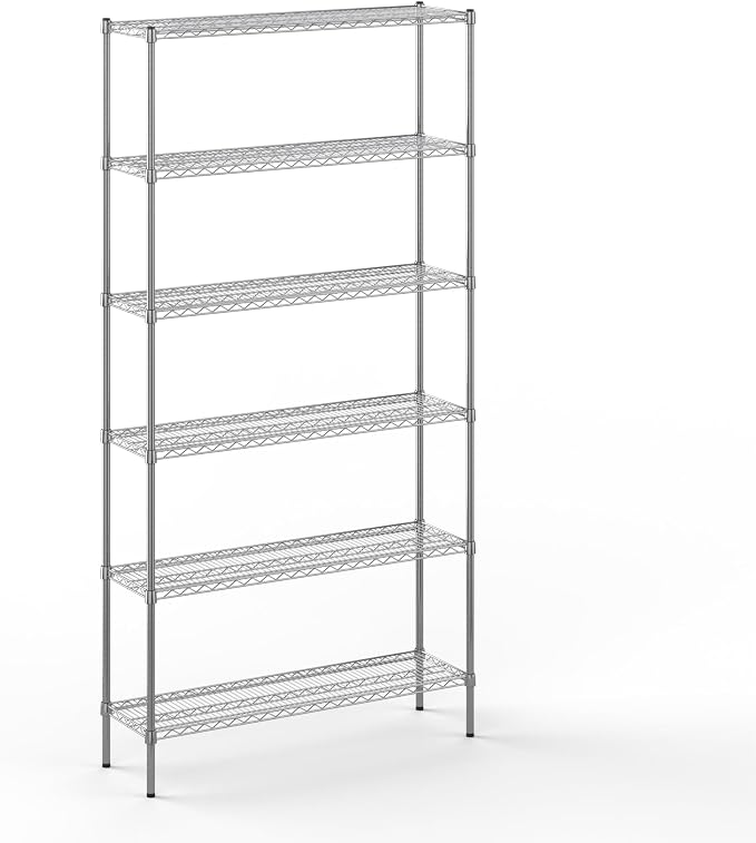 14" Deep x 48" Wide x 96" Height Wire Shelving Kit | 6-Tier | NSF Commercial by Regal+Altair
