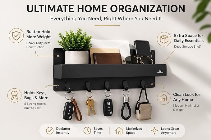 Modern Large Wall Mounted Key Holder - Image 6