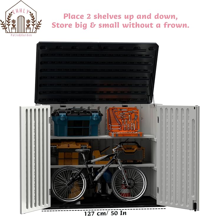 EHHLY Outdoor Storage Shed Shelf – ONLY Fits 50x29x41 Inch Shed, 35 Cu Ft - Image 5