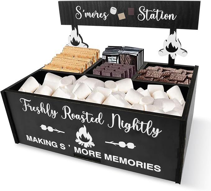 S'mores Bar Station Wooden S'mores Caddy Holder by Kuabiz
