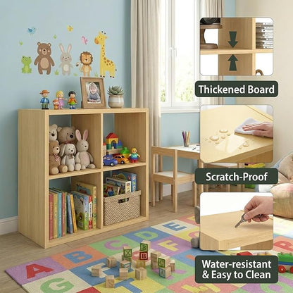 WannabeMyself【2026 Wooden Thick Frame】 4 Cube Storage Organizer - Image 3