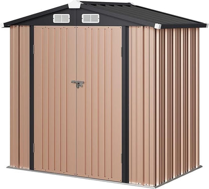 Aoxun 6'x4' Outdoor Metal Storage Shed - Image 8