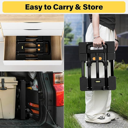 Folding Hand Truck 500 LB, Portable Heavy Duty Dolly Cart - Image 5