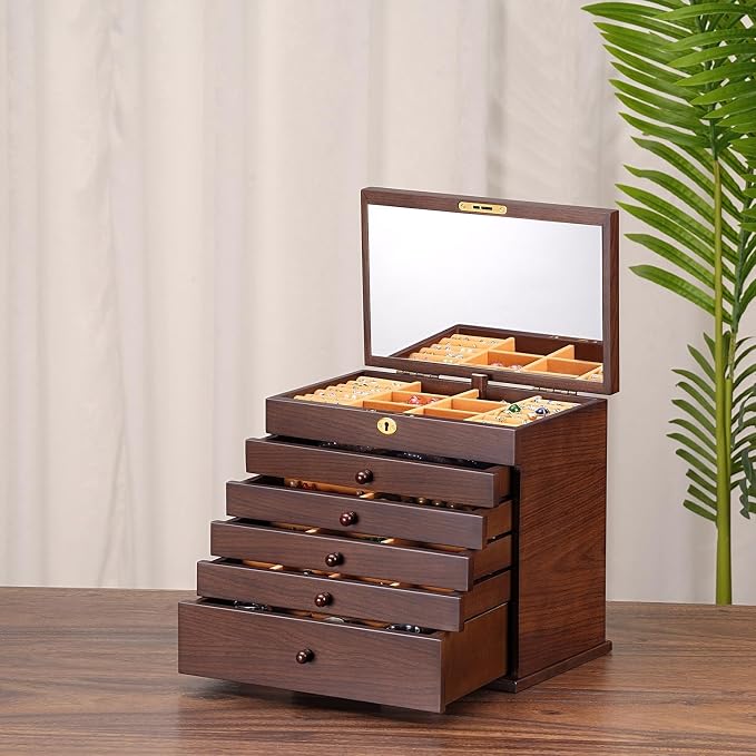 Vintage Rustic Wooden Jewelry Organizer boxes - Image 3