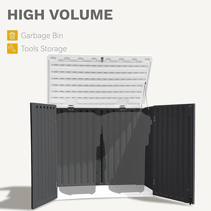 DWVO Outdoor Weather-Resistant Horizontal Storage Shed, 35 Cu Ft Capacity - Image 2