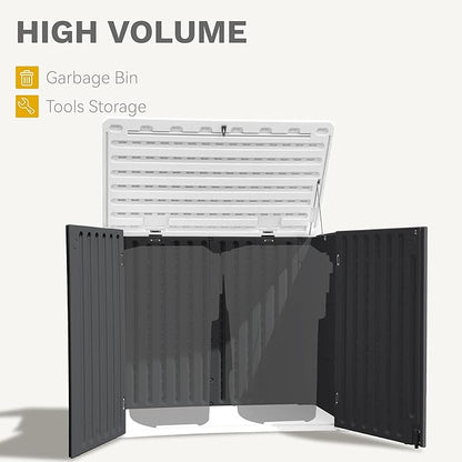 DWVO Outdoor Weather-Resistant Horizontal Storage Shed, 35 Cu Ft Capacity - Image 2