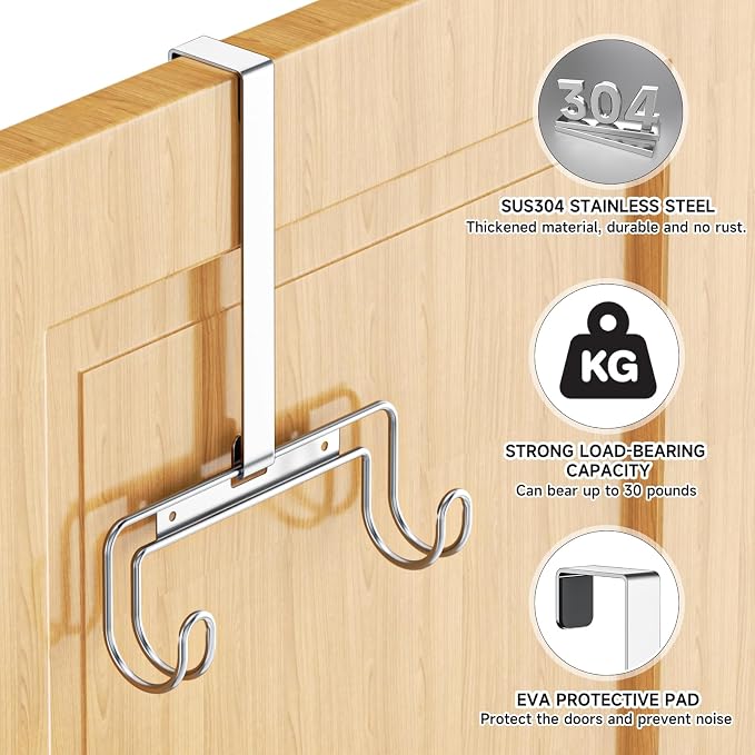Ironing Board Holder Wall Mount/Over The Door Ironing Board Hanger, Laundry - Image 7