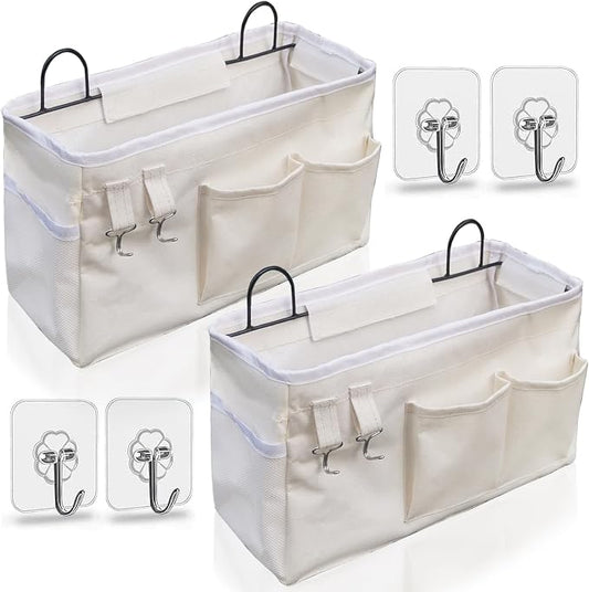 Kanrichu 2pcs Large Wall Hanging Organizer Bag, Linen Fabric Door Hanging by KANRICHU