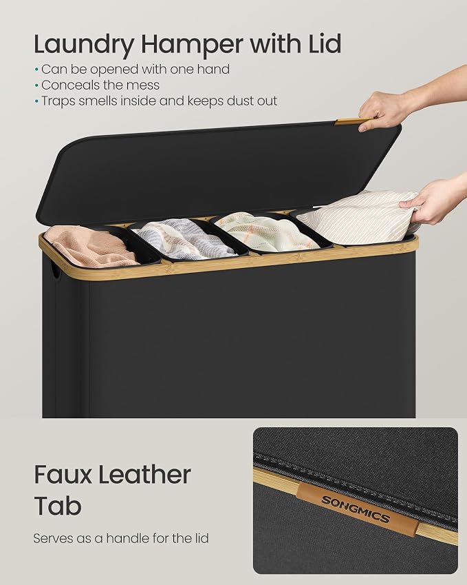 SONGMICS Laundry Hamper, Laundry Sorter - Image 4