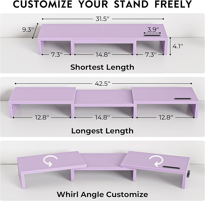 BONTEC Dual Monitor Stand Riser - Image 3