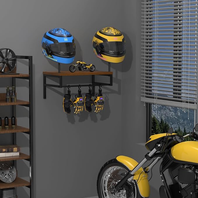BORISI Helmet Holder Wall Mount, Motorcycle Helmet Holder, Helmet Stand - Image 8